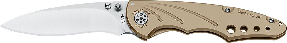 TACTICAL ATS-34 CLIP POINT BLADE BROWN