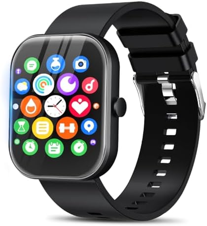 （14:00時点） スマートウォッチ【2025新開発 性能最強モデル】1.96インチ大画面 iPhone対応&アンドロイド対応 Smart Watch 腕時計 Bluetooth5.4 通話機能付き SMS/Line通知 音楽再生 スポーツウォッチ 35日間バッテリー持続 IP68防水 多種類運動モード 多機能スマートウォッチ 薄型 軽量 多種類文字盤 レディース メンズ (ブラック)