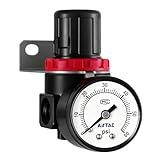 Low Pressure Air Compressor Regulator Airtac AR2000-C 1/4'' NPT with Bracket and...