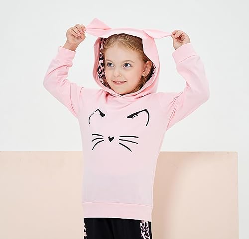 Image of Axumity Toddler Baby Girls Clothes Long-sleeve Tie Dye Hoodie Sweatshirt Pants Hooded Outfit Set
