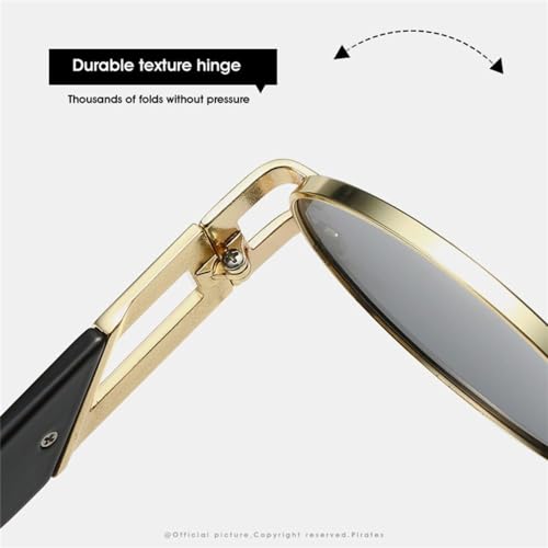 Trendige polarisierte, halbrandlose, runde Damen-Sonnenbrille, Herren-Sonnenbrille für Damen, UV400-Brillenschirme, C101, Einheitsgröße