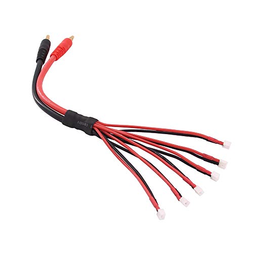 OliYin 1pc 6X Pico to 4mm Banana Parallel Battery Charging Cable 25cm