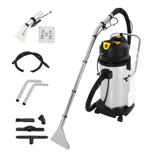 40L/11gal Commercial Carpet Cleaning Machine, 3 in 1 Professional Upholstery Cleaner Machine for Wet Dry 1034W Carpet Extractor Vacuuming and Water for Sofa Curtain, Sent in 2 Packages
