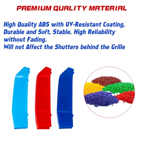 Image of x xotic tech Tri-color Grille Insert Trims Strips, Front Center Kidney Grilles Compatible with BMW LCI G01 X3 2022 2023 2024 Standard Grill 7-Beam Bars, Not for 2022 X3 M40i or Double Slat