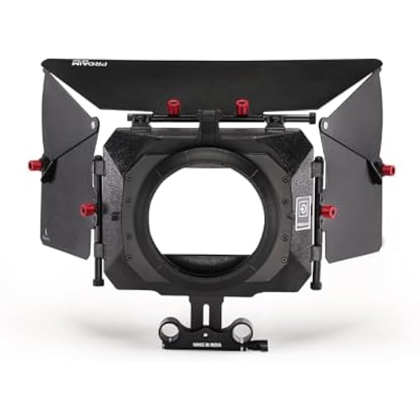 Proaim MB-600 Parasol de Objetivo Mattebox con Adaptador de Altura para Objetivos de hasta 95 mm, para Varilla de 15 mm | Soporta DSLR Video Shoulder RIG, para DSLR cámara (P-MB-600)