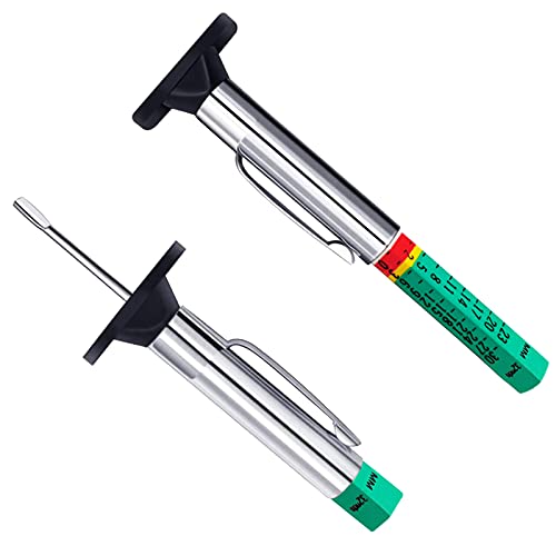 Image of GODESON Tire Tread Depth Gauge,Two-Sided Smart Color Coded Tire Tread Depth Measurement Tool, Tire Wear Gauge in 32nds(Pack of 2)