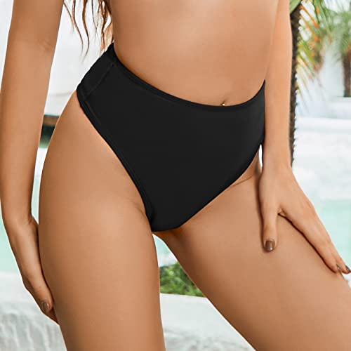 Bellecarrie Women's Thong Rave Bottoms High Waisted High Cut Bikini Bottoms…3