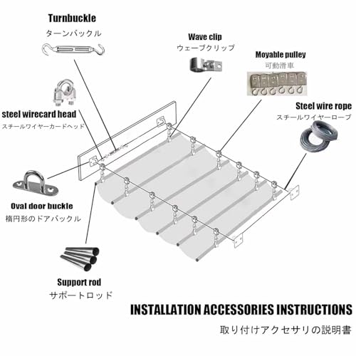 Auvent de pergola rétractable résistant aux UV, bâche ondulée extérieur patio - 3