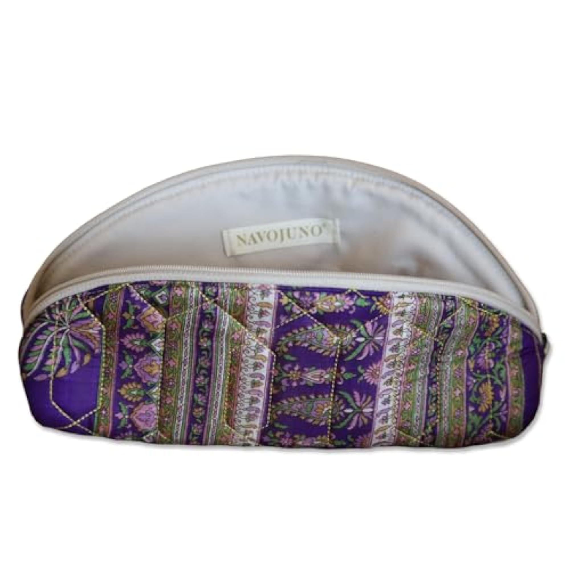 Handcrafted Upcycled Sari Fabric D-Shape Pouch