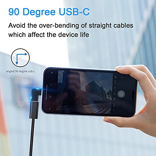 Poyiccot Usb C Right Angle Adapter, Usb C 90 Degree Adapter 10Gbps, Usb 3.1 Type C Male To Female Adapter Pd 90 Degree Usb C Adapter Usb C Extender Adapter For Laptop & Tablet & Mobile Phone, 2Pack #TOP3