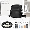 SPAHER Petit Sacoche Homme Bandouliere Cuir Veritable Pochettes Porté Travers Business Vintage Multifonctionnel Sacs à Main Voyage, Noir 001, 17 #2