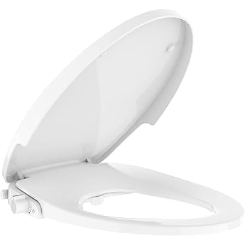 Bidet Toilet Seat Elongated – Non-Electric Dual Nozzle Self-Cleaning Bidet Seat for Personal Hygiene, Adjustable Water Pressure, Soft Close PP Material, Easy Installation for Family Bathroom