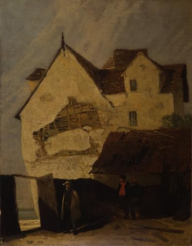 Affiche Vieilles maisons à Gorleston par Sell Cotman peinture moderne 60x90cm