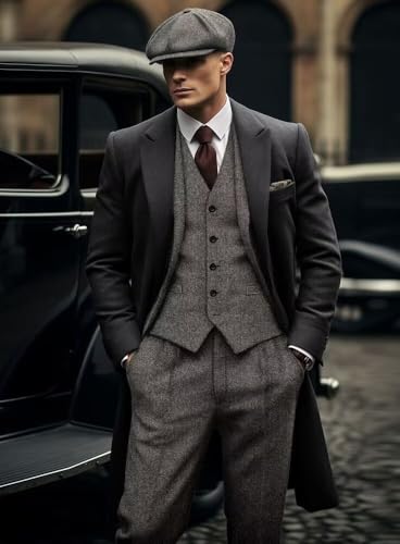 Thomas Shelby custom made suit with coat and hat