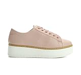angesagte Farben buyAzzo Luxus Designer Sportschuhe Plateau Sneaker Turnschuhe Damenschuhe Leder 8191 (41, Rosa)