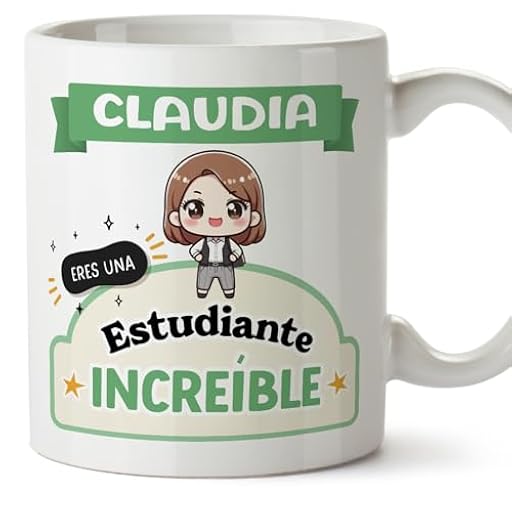 MUGFFINS Tazas Personalizadas para ESTUDIANTE mujer - En Español - Eres increíble - Kawaii - 11 oz / 330 ml - Regalo Personalizable original y divertido | Ya disponible en tu tienda friki favorita! En mundofriki.es!