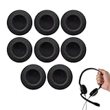 8 Almohadillas Universales para Auriculares – Espumas de Repuesto de 60mm en Negro – Fundas Cómodas y Transpirables para Cascos de Diadema o Auriculares con Cable
