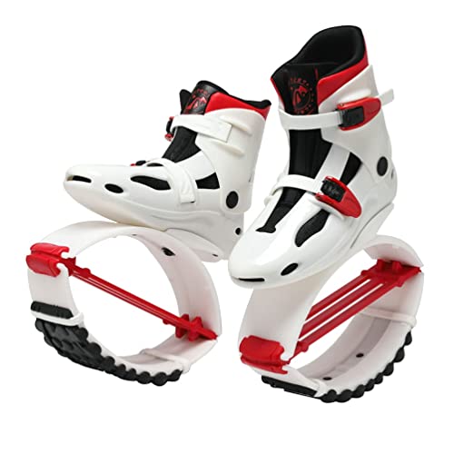 Stivali Rimbalzanti Scarpe da Salto del Canguro, Adolescenti Adulti Unisex Antiscivolo Scarpe Antiscivolo Anti-gravità Fitness Stivali da Corsa (Color : White, Size : 36-38)