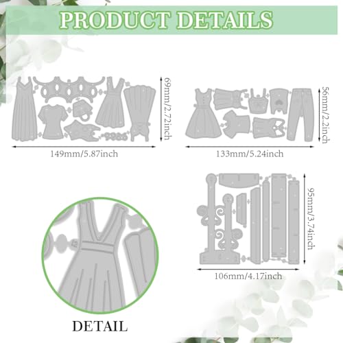 MAYJOYDIY 3D Hangers Clothes Cut Dies Clothes Metal Die Cuts Carbon Steel Cutting Dies Stencils DIY Crafts Template for DIY Scrapbooking Album Decorative Embossing Paper Card - Image 2
