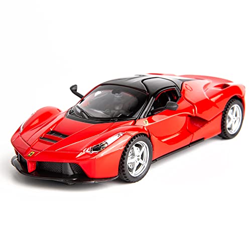Image of 1 /32 Model Car for Ferrari Race and LaFerrari Toy Car Pull Back Alloy Diecast Model Vehicles Door Can Be Open for Boys Adults Girl Gift (red)