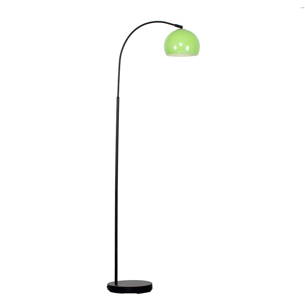 Minisun Gloss Green | Modern Designer Style Black Floor Lamp With A Light Shade | Floor Lamps & Torchieres, Home Décor & Improvement Essential | Includes 6W Led E27 Light Bulb