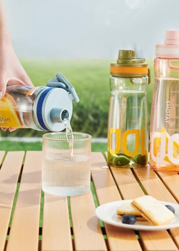 Image of The Venti Shotay Cool Unbreakable Water Bottle With Sipper Bpa Free Tritian, Leak-Proof Water Bottle Ideal For Office, Sports, School, Gym (850Ml Peach) - Polypropylene