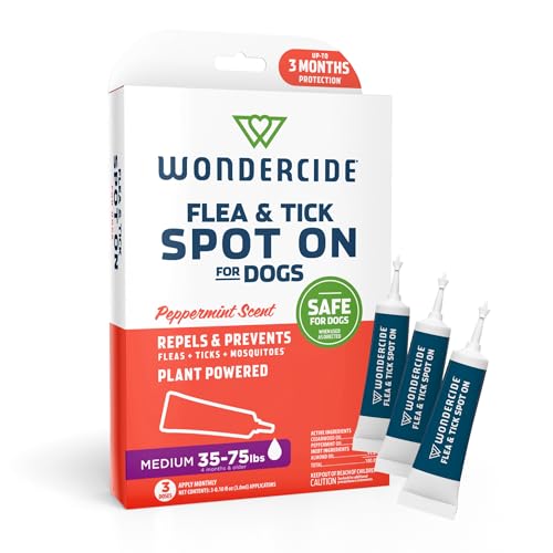 Wondercide - Flea & Tick Dog Spot On - Flea, Tick, and Mosquito Repellent, Prevention for Dogs with...