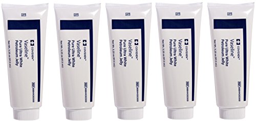 Image of 5 Pack Medical Grade Vaseline Pure Ultra White Petroleum Jelly, 3.25 oz (97.5 mL) Tubes ONLY by Kendall/Covidien