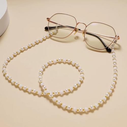Image of Glasses Strap Beaded Eyeglass Chains Eye Glass Holders Necklaces String Women Eyewear Retainer Chain