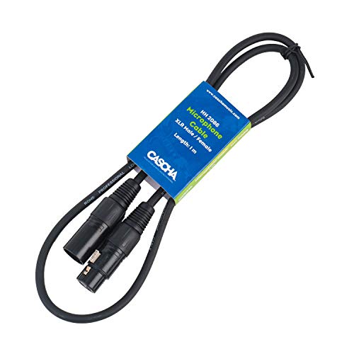 CASCHA Microfoonkabel XLR 1 m (mannelijk/vrouwelijk) - Image 4
