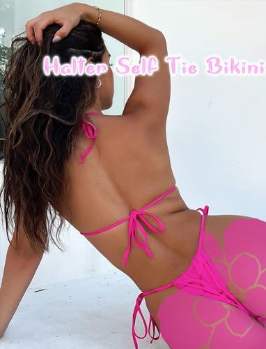 Image of OZICERD String Bikini Tops for Women Bathing Suit Swim Tops Sexy Triangle Bikini Top Black
