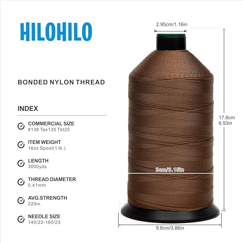 Hilo de Nylon Bonded Extra Fuerte #138 Tex135 3000yds 1 lb miniatura 2