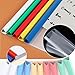 JOERSH 10Pcs Clear Report Covers with Sliding Bar, 40 Sheet Capacity Plastic Binder Paper Protector, Report Folders with Clear Cover for Resume File Documents, 5 Colors