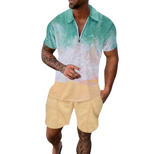 Polo homme en coton blanc à manches courtes et col V respirant