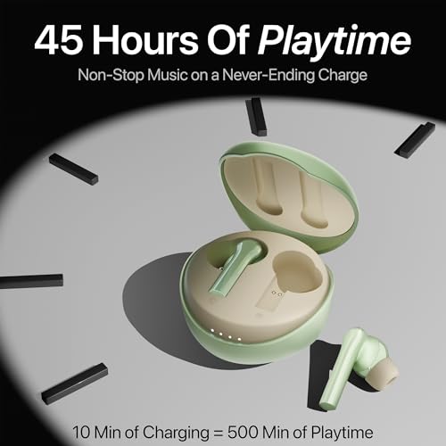 Image of Mivi DuoPods Maxx TWS [New Launch], 13mm Bass Drivers, 50 Hrs Playtime, HD Call Clarity with AI-ENC, Gaming Mode, BT v5.3, Swift Type-C Charging, Made in India Earbuds