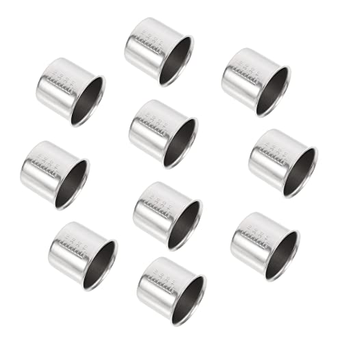 HEALLILY 10 Pezzi Bicchieri Dosatori Graduati in Acciaio Coppa Medicinale Antiruggine e Infrangibile per Cucina e Uso