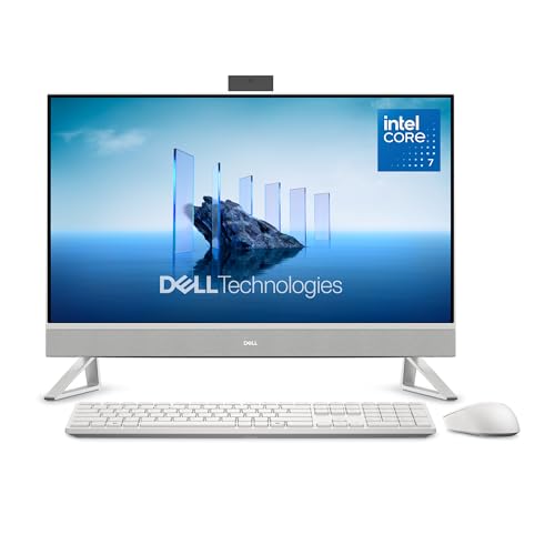 Dell Desktop 27 FHD Display, Intel Core 7-150U, 16 GB DDR5 RAM, 1 TB SSD, Intel Graphics, Windows 11 Home - White