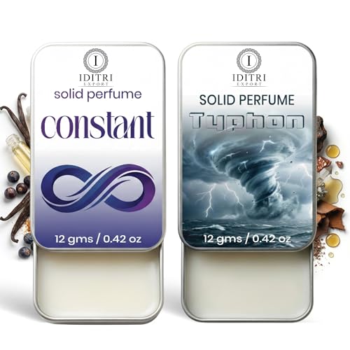 Image of Solid Perfume |Typhon&Constant Alcohol Free Wax Perfume Balm, Long Lasting | Pocket Tin 12g, Pack Of 2| Non Greasy Smooth Glide, Travel Friendly Men And Women