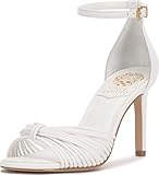 Vince Camuto, Women's, Blaine Strappy Band High Heel Sandals, Bianco, 8, Medium