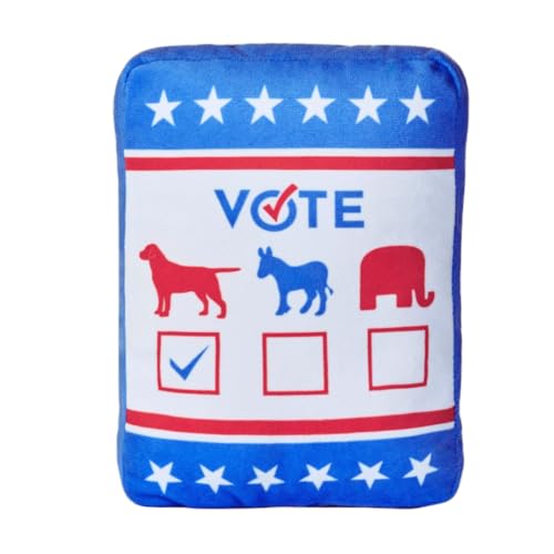 PUPROAR Pawsidential Ballot Dog Toy - Political Plush Squeak Chew Toy for with Crinkle Paper - Funny...