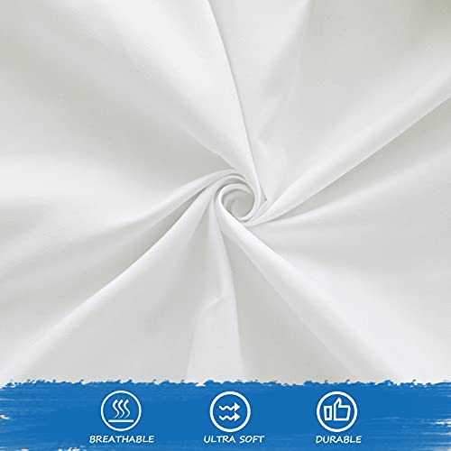 Cot Sheet 31" X 75", Cot Size Mattress Sheets Fitted With Narrow Twin/Camp Bunk/Rvs Bunk/Guest Beds/Army Cots/Trifold Mattress, Super Soft And Breathable Microfiber Cover, Bottom Sheet, White #TOP1