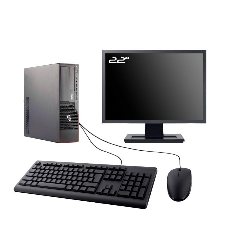 PC Fujitsu E700 E90+ SFF - Intel Core I5-2400 3.1 Ghz (6 MB) - 16 GB DDR3 - SSD 250 GB - Senza unità ottica - Cle USB Wifi - Windows 11 - Pack tastiera + mouse + schermo da 22