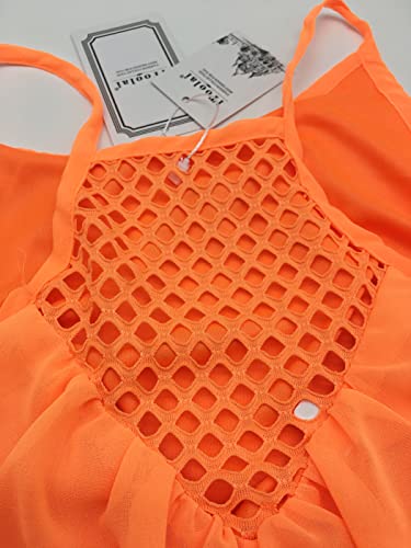 Image of Women's Chiffon Summer Casual Sundress Spaghetti Strap Tank Beach Dresses Bathing Suit Coverup
