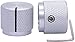 Wtukmo 2pcs Black Aluminum Rotary Electronic Control Potentiometer Knob for 6 mm Diameter Shaft,Volume Control Knob (Color : Silver)