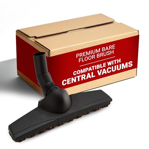 Image of Drainvac Broan-NuTone CT158 Premium Floor Brush with Bristles - 13-Inch Wide, Central Vacuum Accessories, Turn & Twist Swivel Design, Perfect for Tile & Hardwood Floors, Fits Broan-NuTone Wands