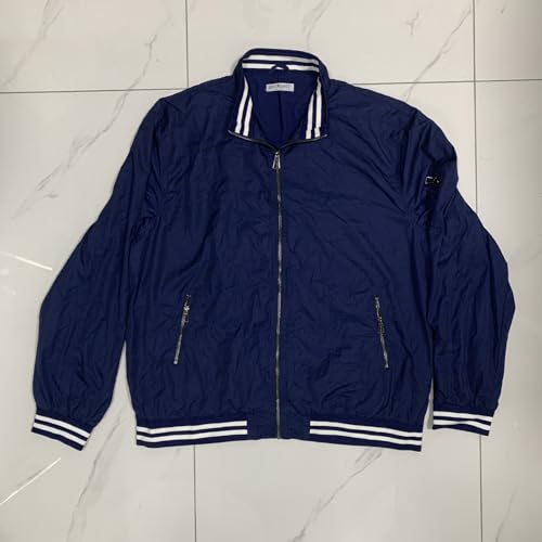 ENVMENST Men's Lightweight Bomber Jacket,Causal Waterproof Windbreaker Jacket for Men Outdoor（Navy Blue）3