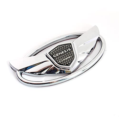 Image of Genesls Coupe 3D Front Rear Emblem,The Art of Speed Vintage Nameplate Badge Compatible with Genesls 2010-2017(Chrome)