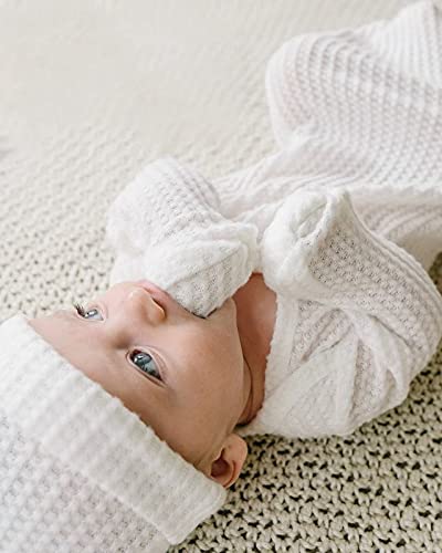 Image of Twopumpkin Baby Girl Boy Coming Home Knotted Gown Unisex Newborn Infant Sleep Onesie Outfit Cute Baby Winter Pajamas