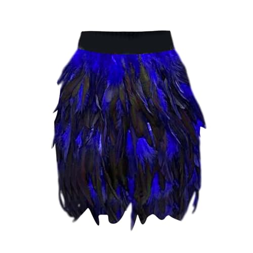 Falda de plumas para mujer ideal para disfraz de pavo real y carnaval 4
