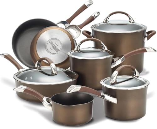 Comparison: Best Circulon Excellence 4 Piece Pan Set 9 Circulon Symmetry Dishwasher Safe Hard Anodized Nonstick Cookware Pots and Pans Set, 11-Piece, Chocolate